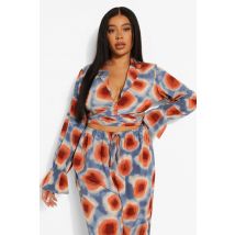 Grande Taille - Chemise Cache-Coeur Tie-Dye - Multicolore - 44, Multicolore