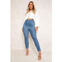 Grande Taille - Jegging Taille Haute - Bleu - 48, Bleu