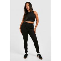 Grande Taille - Jegging Taille Haute - Noir - 44, Noir
