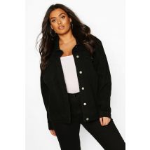 Grande Taille - Veste En Jean Oversize - Noir - 50, Noir