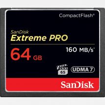 SanDisk Extreme PRO CompactFlash Memory Card, 160 MB/s, 64GB