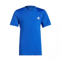 adidas - T-Shirt, Rundhals, kurzarm - Jungen - Kinder - Blau Bedruckt - 128