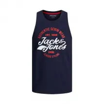JACK & JONES - T-Shirt, Regular Fit, ohne Arm für Herren - Marine - M
