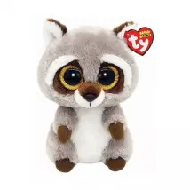 Ty - Beanie Boo, Racoon Oakie - Bambini - Grigio - 15cm