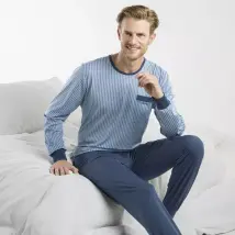 ISA bodywear - Pyjama für Herren - Blau - XL