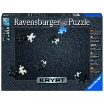 Ravensburger - Puzzle Krypt Nero, 736 Pezzi - Bambini - Black