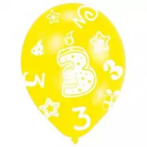amscan - Ballons chiffre 3, 6 pièces - Enfants