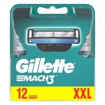 Gillette - Rasierklingen Mach3 12 Stück für Herren - Silber - 12 Pezzi