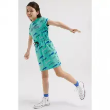 WE Fashion - Mädchenkleid mit Muster - Mädchen - Kinder - Türkisblau - 170/176