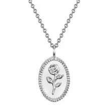 Glanzstücke München - Damen Halskette Blume - Silber - 45cm