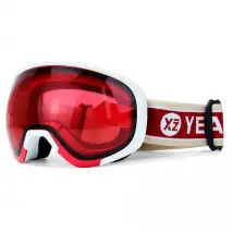 Yeaz - Black Run Occhiali Da Sci E Snowboard Rosso/bianco Opato - Rosso