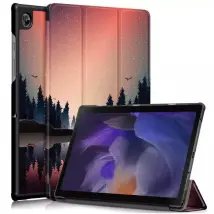 Cover-discount - Galaxy Tab A8 10.5 - Tri-fold Smart Case Foresta - Rosso - 10-11"