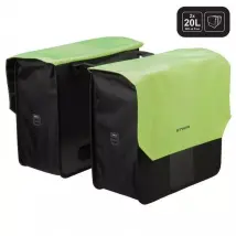 Elops - Doppel-fahrradtasche Gepäcktasche 500 2 × 20 Liter Schwarz/neongelb