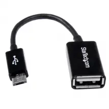 STARTECH.COM - StarTech.com Micro USB auf USB OTG Adapter Stecker / Buchse - Micro USB USB Kabel - Schwarz