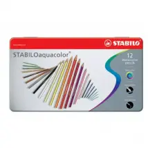 STABILO - STABILO Farbstift aquacolor 2,8mm 12 Stück - Mehrfarbig - 12 Pezzi