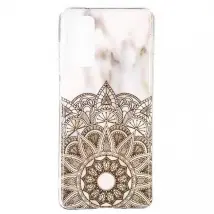 Cover-Discount - Galaxy S20 FE - Softes Silikon Gummi Case Marble Mandala - Weiss Bedruckt