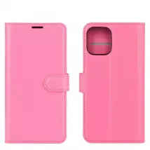 Cover-Discount - iPhone 12 mini - Cocque en similcuir foncé - Pink