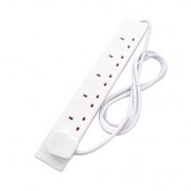 Serv ELEC6WAY2M 2m 6 Gang White Mains Extension Lead