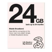 Three 36086 24GB Prepaid Mobile Broadband SIM Card