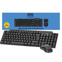 EVO LABS CM-501UK Wired Keyboard and Mouse Combo