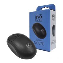 EVO LABS MO-001 Wired USB Mouse, 800 DPI, 3-Button