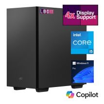 LOGIX CCT-V5M6 i5-16GB-500GB SSD-4xMonitor Micro Tower PC