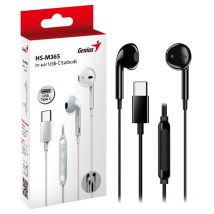 GENIUS HS-M365B USB-C Wired Earbuds with Microphone