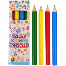Fun Stationery Mini Colour Pencils â 4 Pcs
