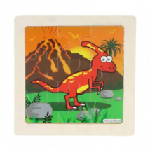 Fun Toys Dinosaurs Jigsaw Wooden Puzzle Assorted 11 cm â 1 Pc