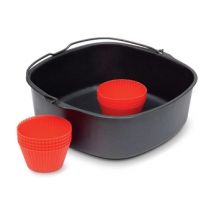 Kit de patisserie et moules a muffins en silicone pour Airfryer XL HD9945/01