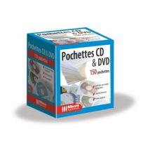 150 pochettes blanches pour CD et DVD