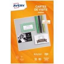 Cartes de visite Professionnelles - 40 cartes mates format 8,4 x5,4 cm  - 220 g/m²