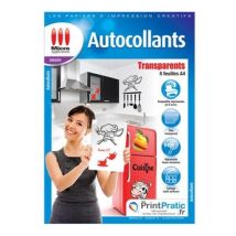 Autocollants Transparents - A4 - 8 Feuilles
