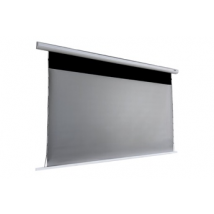 Ecran motorise HCM4 tensionne : Serie 3 ALR Format image 112 x 200cmSurface grise ALRLivre avec telecommande.