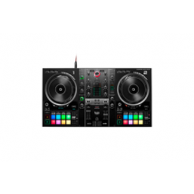 DJControl Inpulse 500 - Contrôleur DJ USB 2 voies pour Serato DJ Lite et DJUCED (inclus) - Interface audio intégrée, 16 pads rétroéclairés en RGB, larges jogwheels, mixeur hardware intégré et pieds rétractables