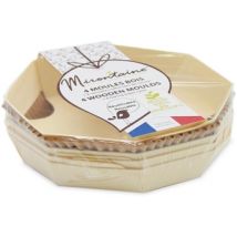 4 mini-moules ø 11 cm + 8 caissettes sulfurisées de cuisson