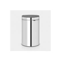 TOUCH BIN NEW, 40L, SEAU INTERIEUR PLASTIQUE - BRILLIANT STEEL 112881