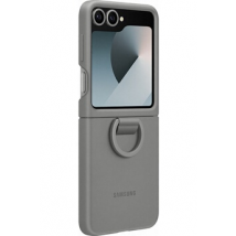 Coque silicone avec anneau Galaxy Z Flip 6 Gris