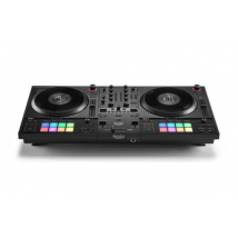 DJControl Inpulse T7, contrôleur DJ motorisé noir avec deux platines
