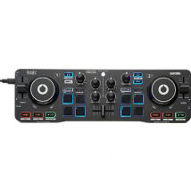 DJControl Starlight - Contrôleur DJ USB portatif - 2 pistes avec 8 pads et carte son - Serato DJ Lite inclus