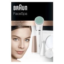 Epilateur et brosse nettoyante visage Braun FaceSpa 851V BLANC
