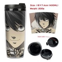 Mug de voyage isotherme en plastique portable - couvercle à vis - DEATH NOTE #7 (400ml)