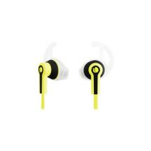 Ecouteurs Ngs Racer - Ecouteurs avec micro - intra-auriculaire - montage sur l'oreille - filaire - jack 3,5mm - jaune