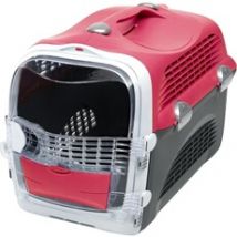 Cage de transport pour chat - - Cabrio - Multifonctionelle - Ouverture 360° - Rouge