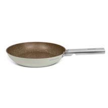 POELE 24 CM ALU FORGE MANCHE FIXE INOX