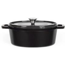 Cocotte ovale en fonte noir