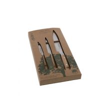 Set de 3 couteaux de cuisine (office, multi-usages et cuisine 15 cm) en acier inoxydable