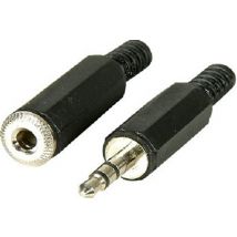 PACK 2 FICHES 1 JACK 3,5 MALE STEREO ET 1 JACK 3,5 FEMELLE STEREO