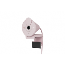 Webcam Logitech Brio 300 Full HD avec confidentialite, micro a reduction de bruit, USB-C - Rose
