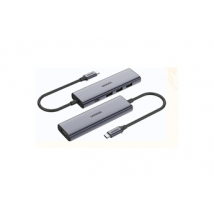 HUB 5en1 3x USB 3.2 USBC HDMI 4K 30Hz Gris